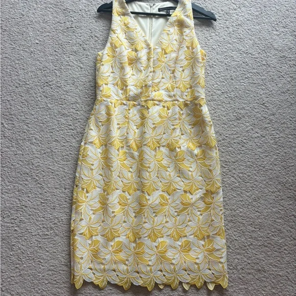 chinese dress ladies Yellow Satin Lace Maxi Dress – self-portrait-US main image 1